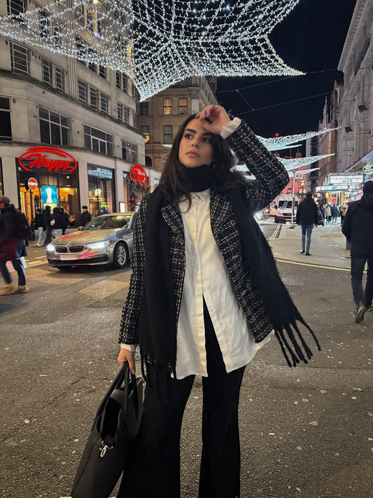 Black Push Up Flared Trousers