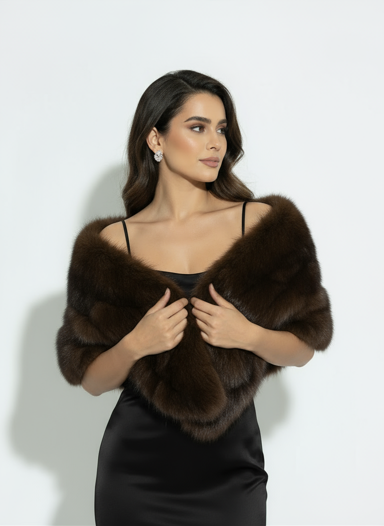 Deep Brown Shoulder Wrap