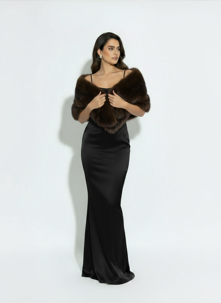 Deep Brown Shoulder Wrap
